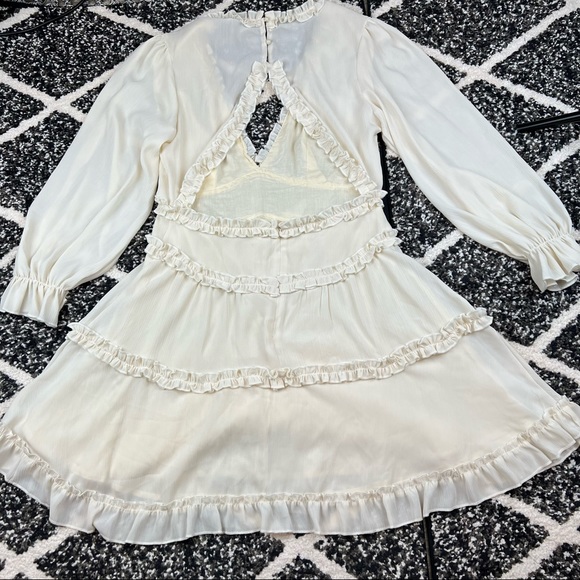 Deep V-neck Fit&Flare Dress (NWOT) Meduim - Picture 4 of 12